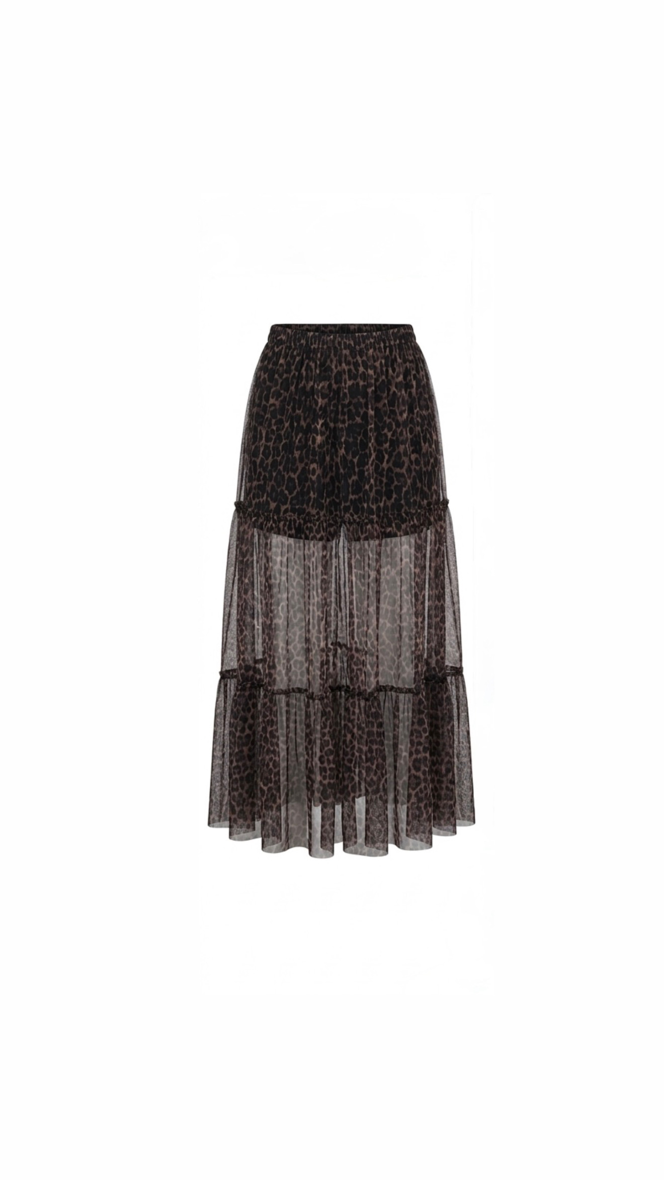 Leopard mesh skirt