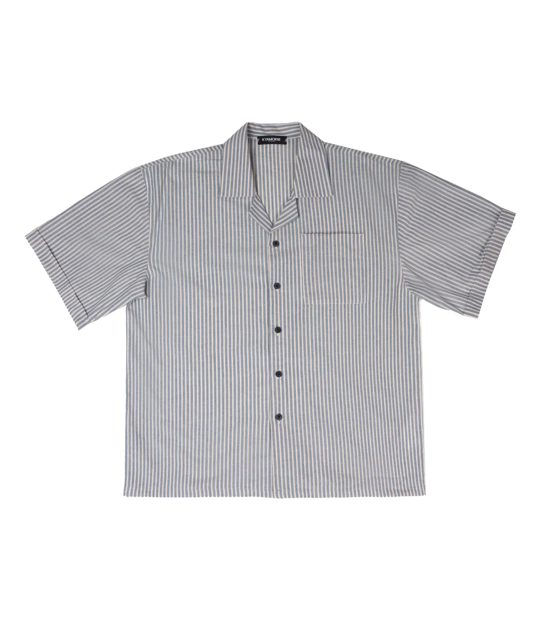 MARCO short-sleeved navy blue shirt thumbnail 1