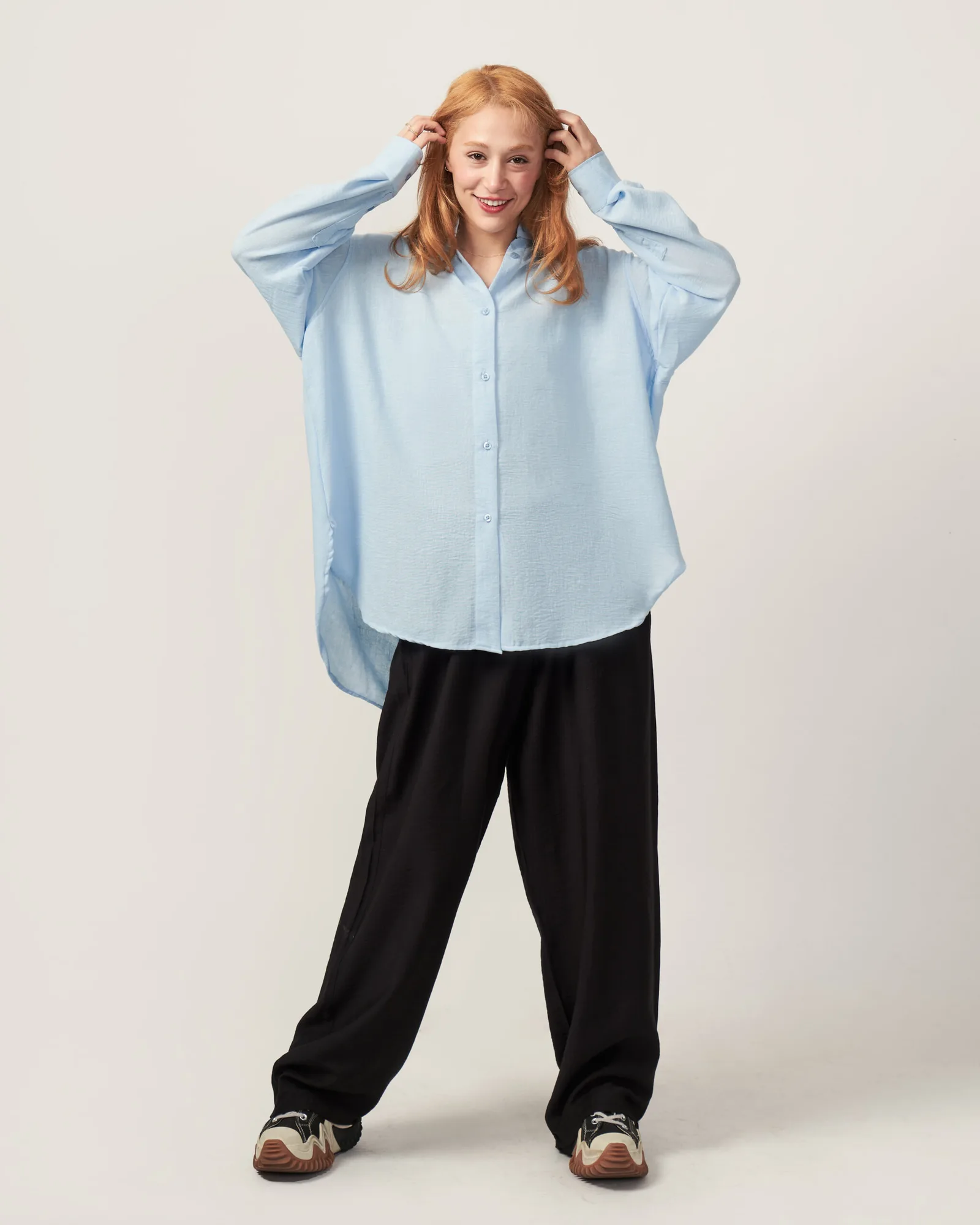 Blue Kaylee Linen Shirt thumbnail 1