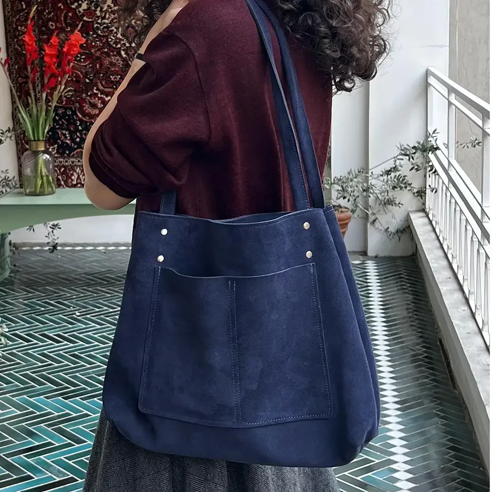 Women's natural leather handbag, Nazar model thumbnail 1