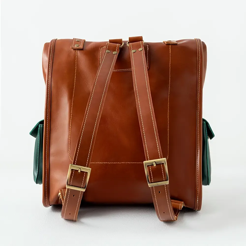 Natural leather backpack, Honia model thumbnail 5