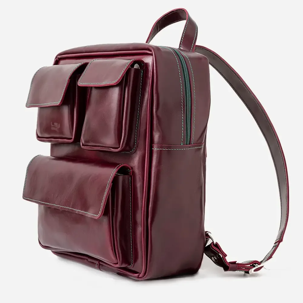 Natural leather backpack Raman model thumbnail 2