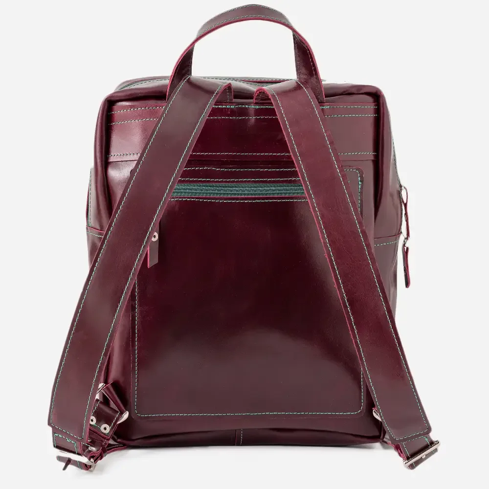 Natural leather backpack Raman model thumbnail 7