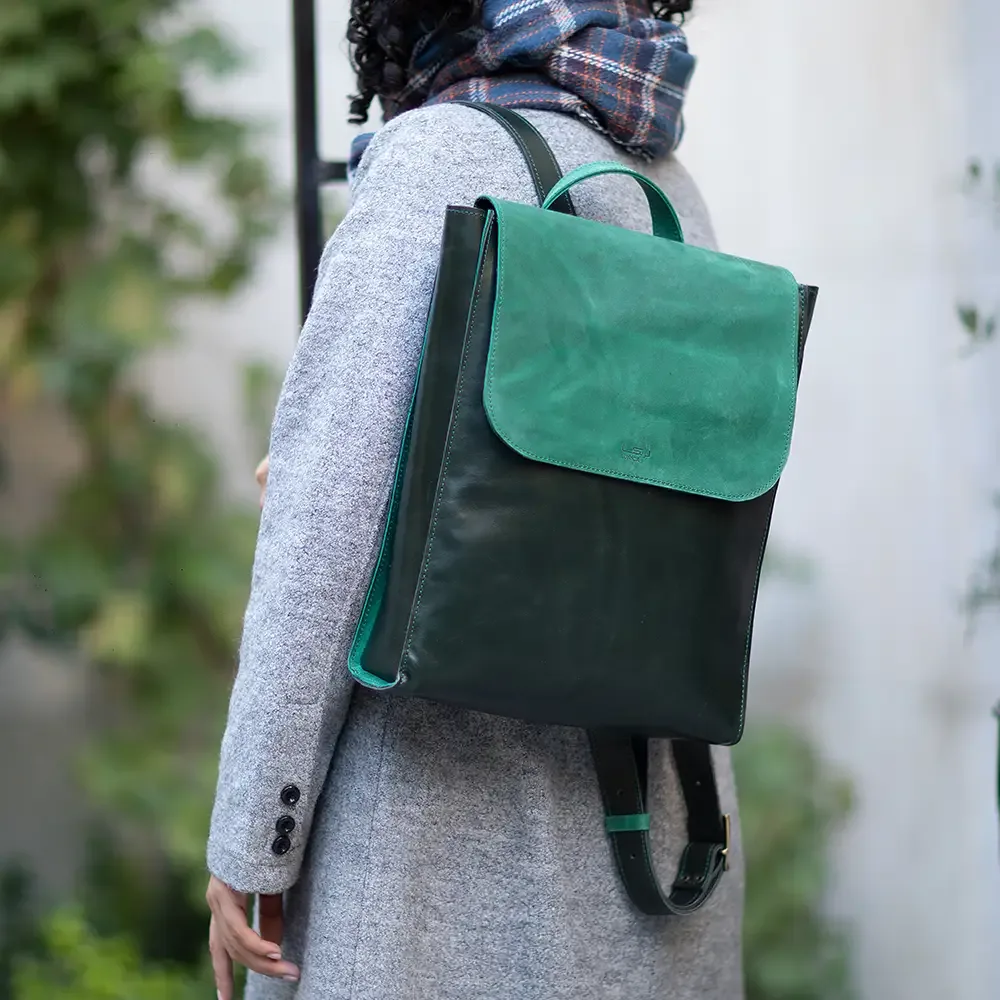 Natural leather backpack, Mahan model thumbnail 3