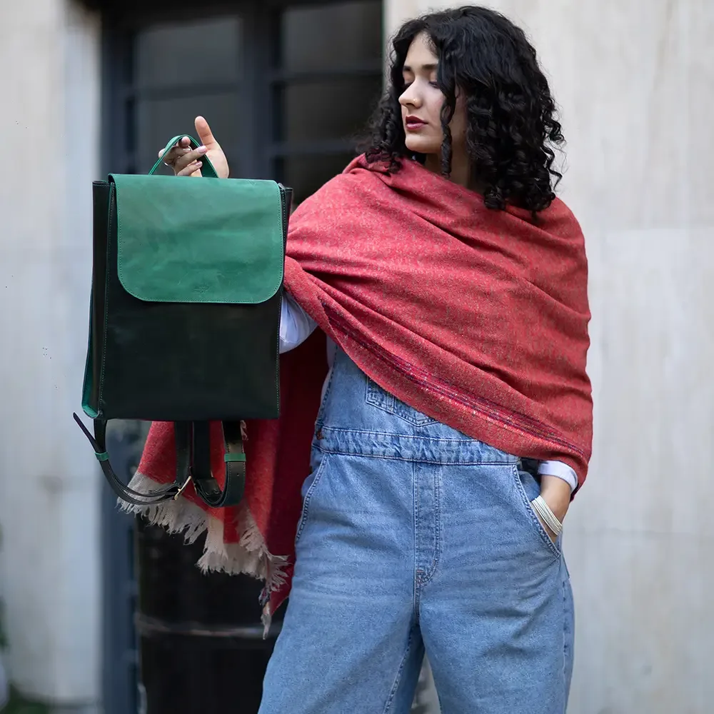 Natural leather backpack, Mahan model thumbnail 4