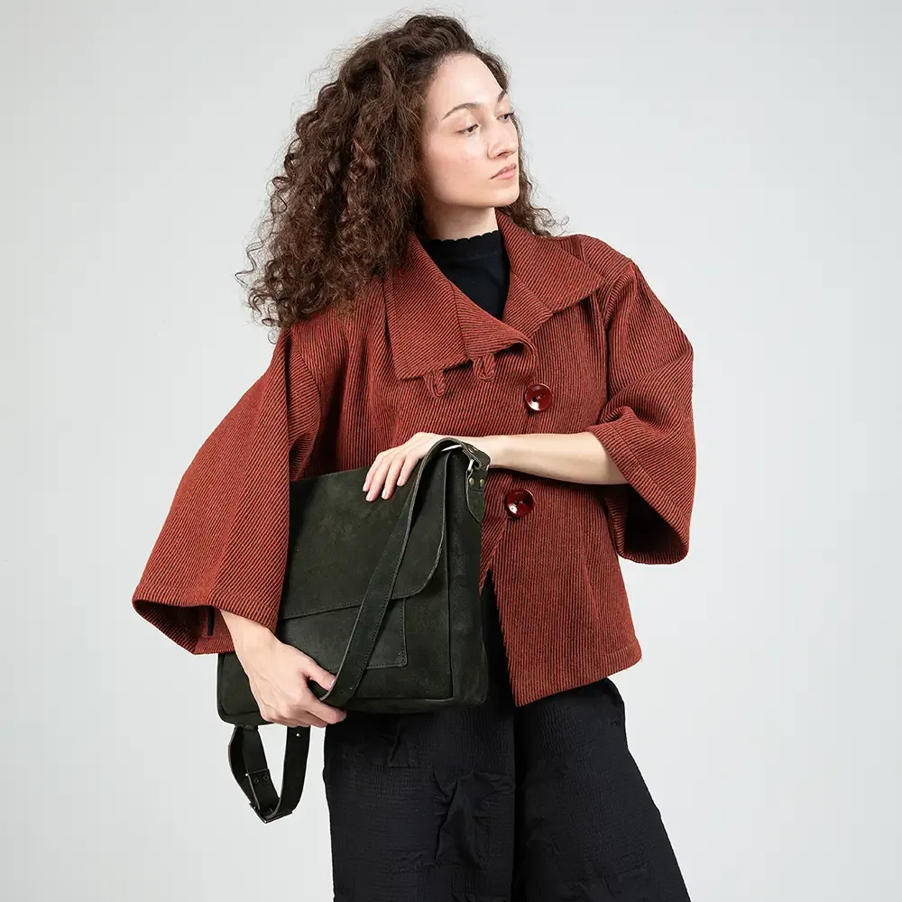 Natural leather shoulder bag, unique model thumbnail 2