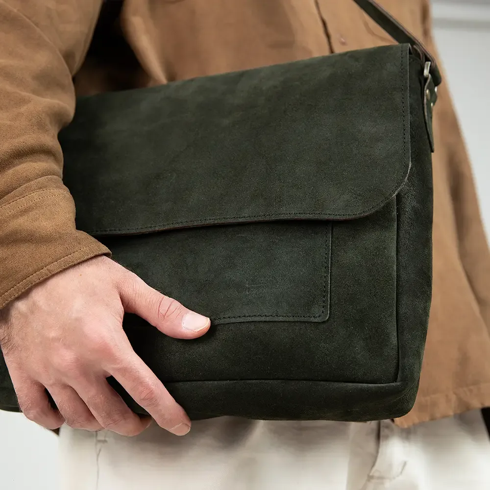 Natural leather shoulder bag, unique model thumbnail 4