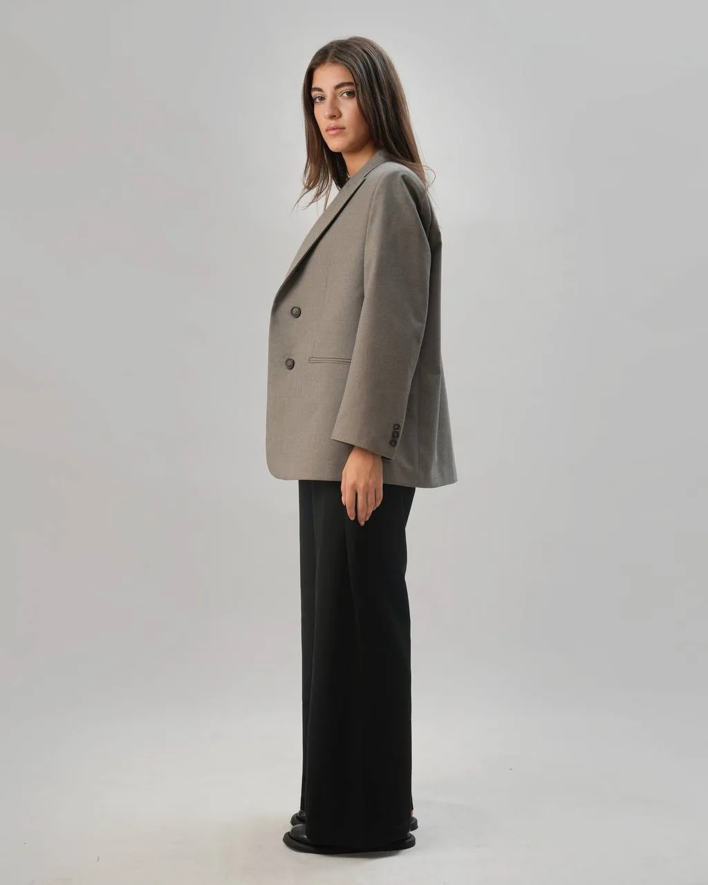 Khaki blazer jacket thumbnail 4