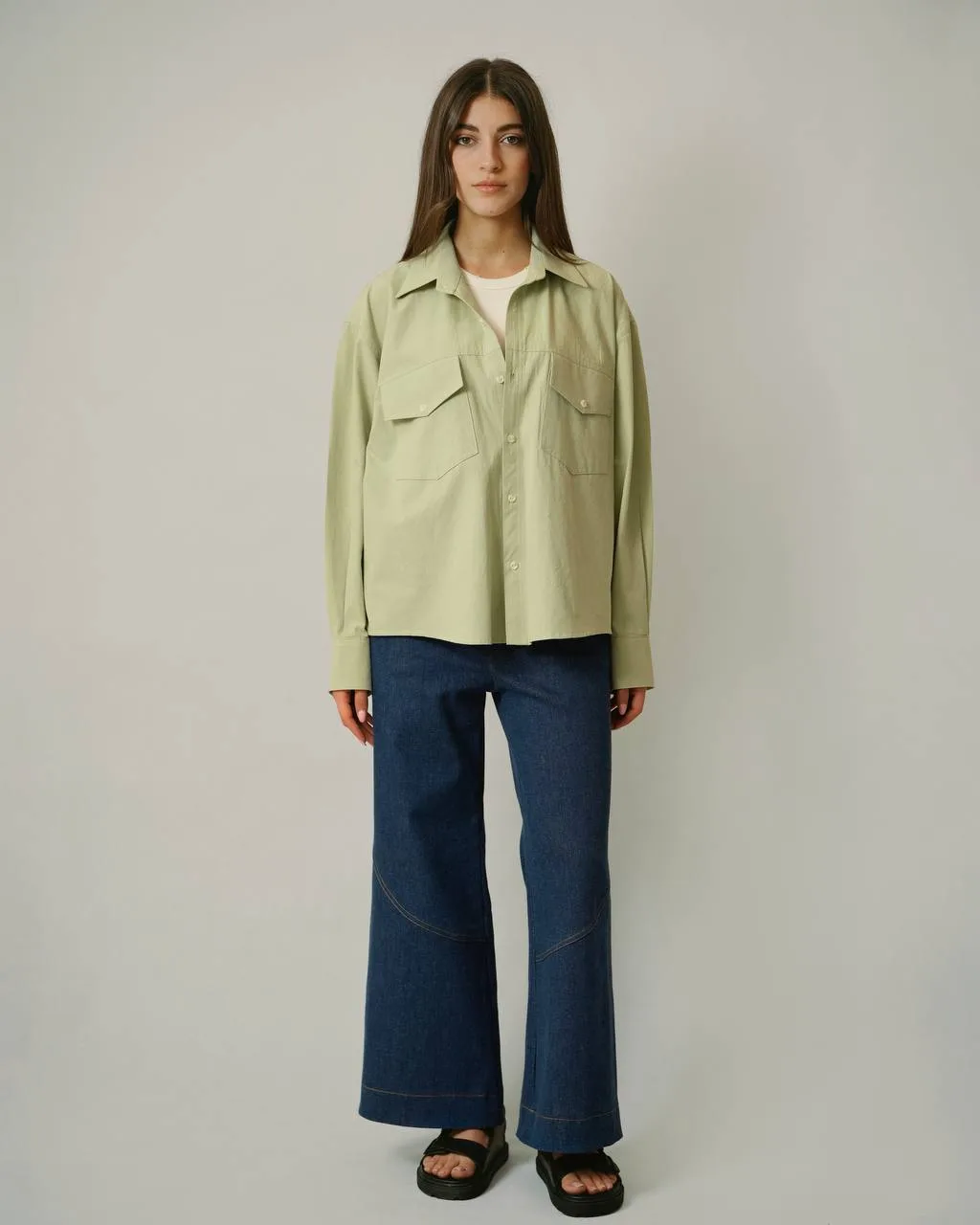 Basic lime‑green shirt thumbnail 2