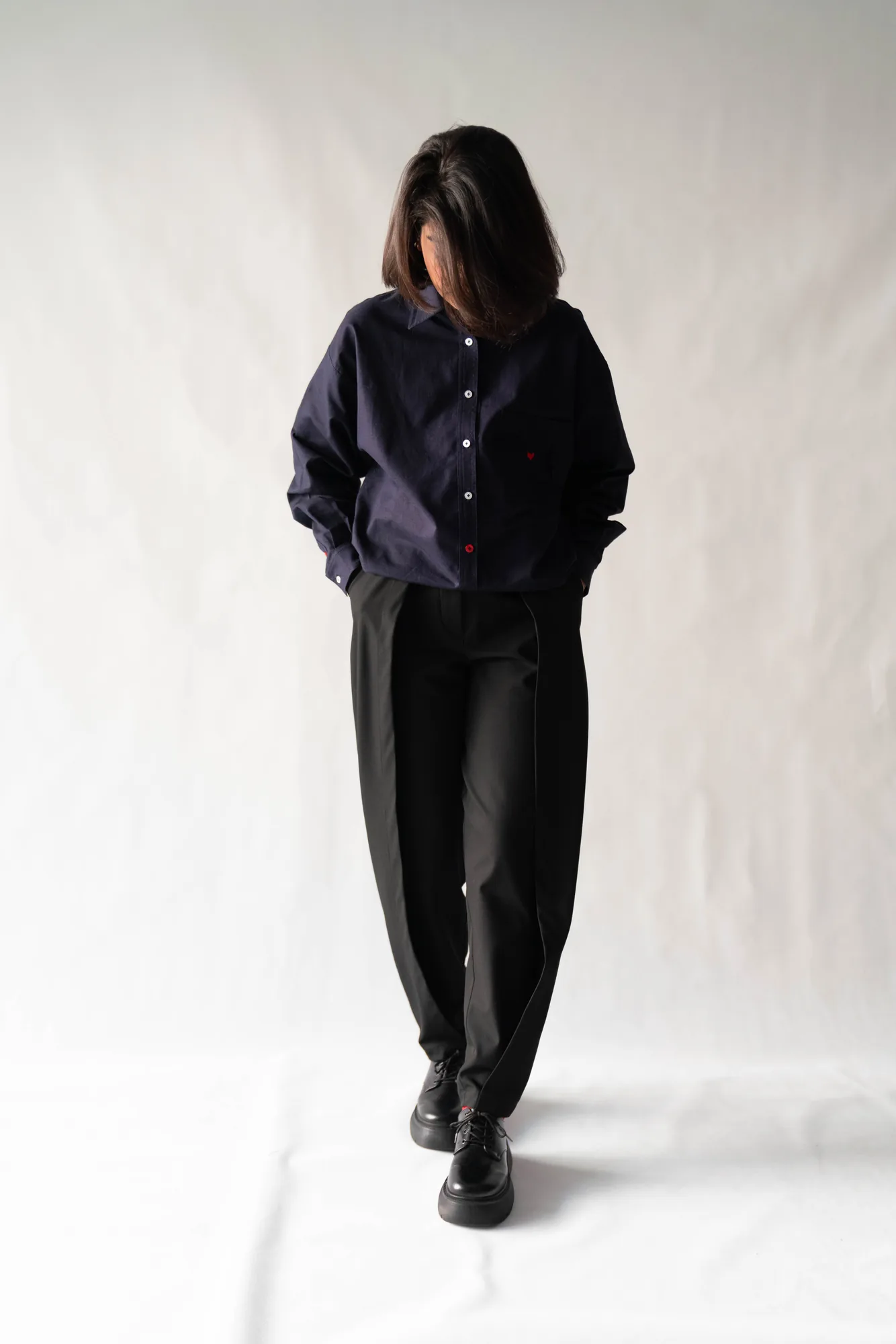 Front patchwork pants thumbnail 3